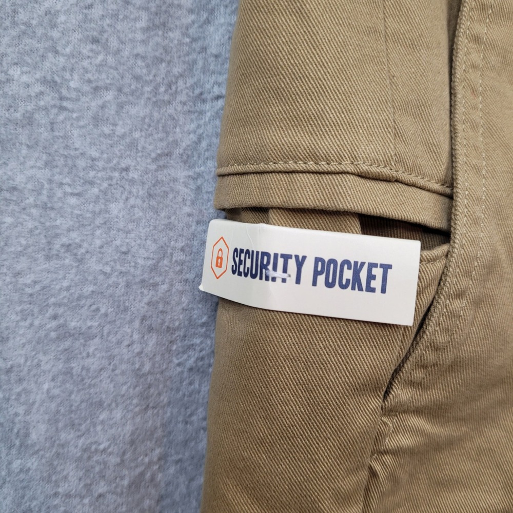 Dockers Perfect Short Mens 48x9 Khaki Big & Tall Security Pocket Cotton Chino - Picture 6 of 8